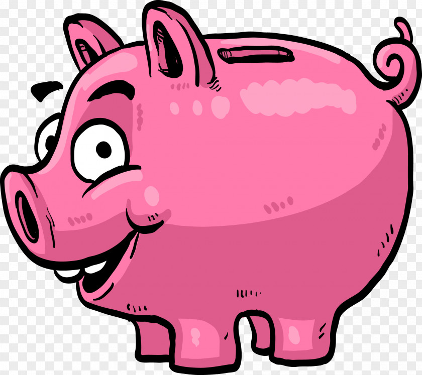 Piggy Bank Money Saving Clip Art PNG