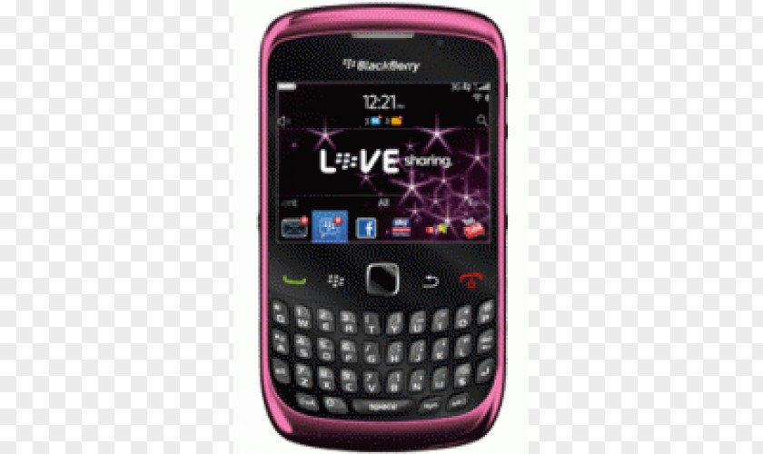 Pink Curve BlackBerry Q5 9330 Smartphone 3G PNG