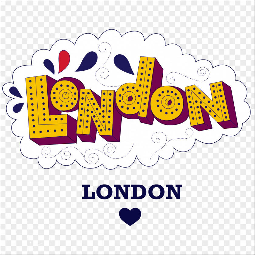 Retro London Font Vector Material Icon PNG