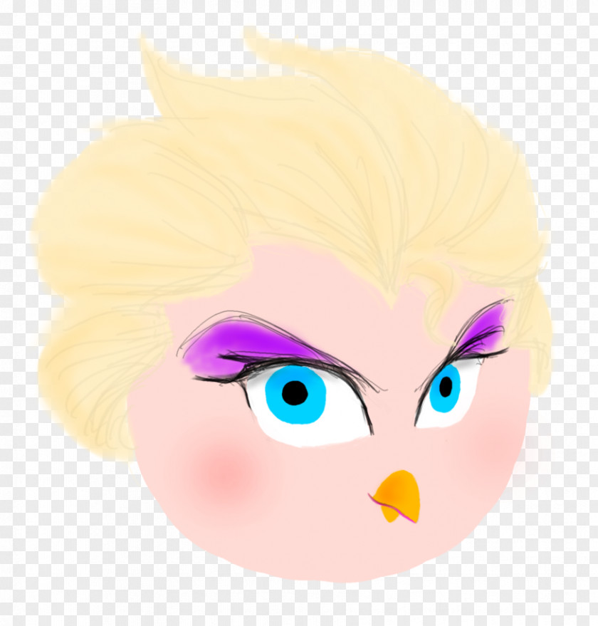 Pink Bird Face Eye Cheek Forehead PNG