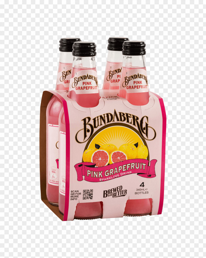 Pink Grapefruit Bundaberg Brewed Drinks Carbonated Water Ginger Beer PNG