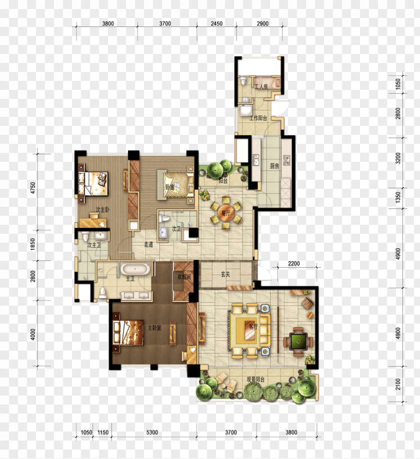 Apartment Flat Pattern Renderings Floor Plan Interior Design Services Drawing PNG