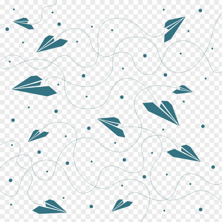 White Paper Airplane Fly Plane Vinyl Group Wallpaper PNG