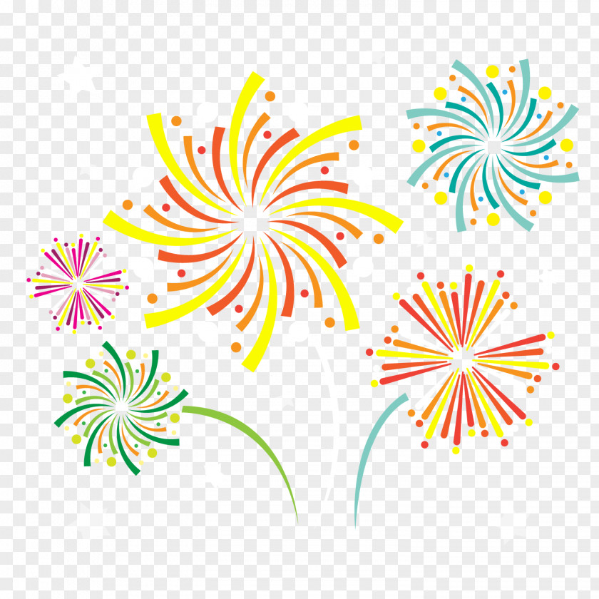 Abstract Vector Fireworks Abstraction PNG