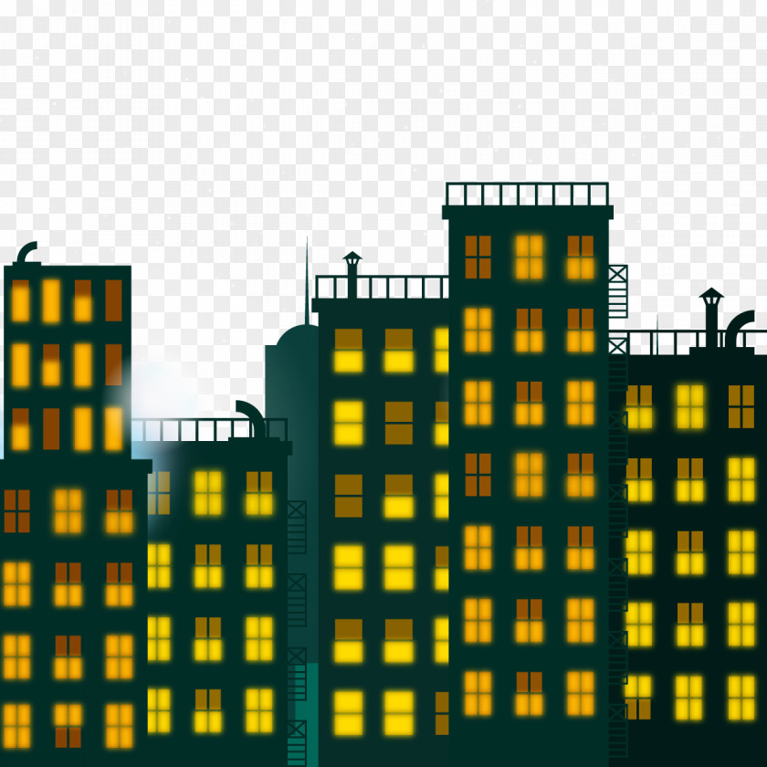 Vector City Street Lights Euclidean Light PNG