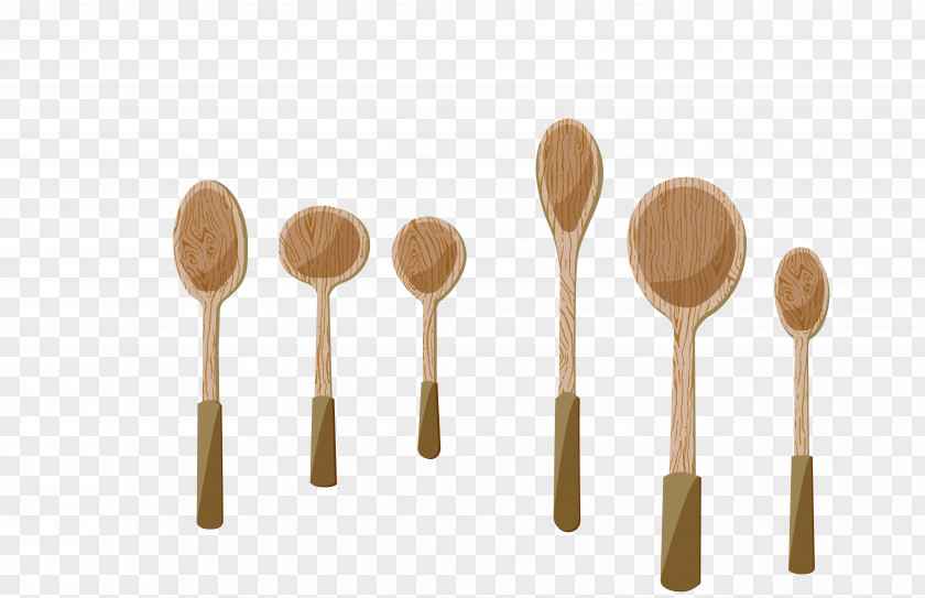 Vector Illustration Wooden Spoon Knife PNG