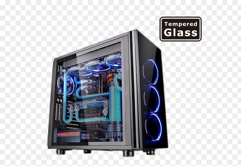 Computer Cases & Housings View 28 RGB Riing Edition Gull-Wing Window ATX Mid-Tower Chassis CA-1H2-00M1WN-01 Thermaltake 31 TG CA-1H8-00M1WN-00 PNG