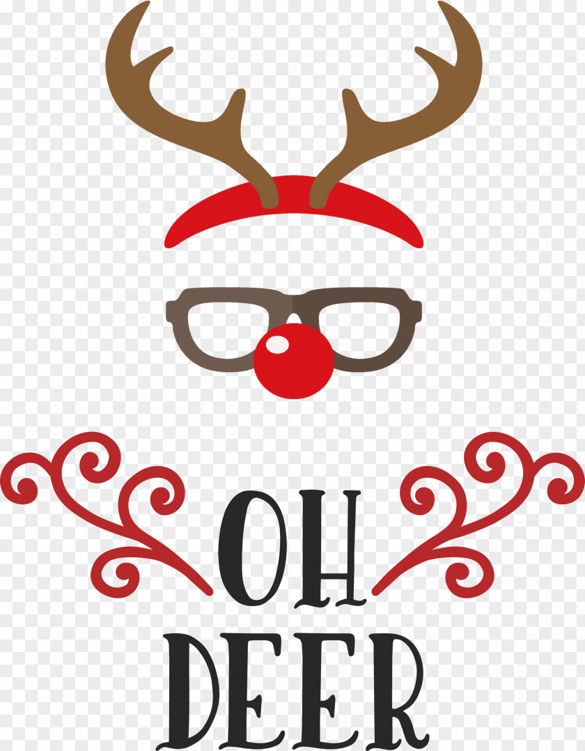 OH Deer Rudolph Christmas PNG