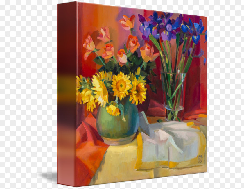 Painting Floral Design Art Still Life Gallery Wrap PNG