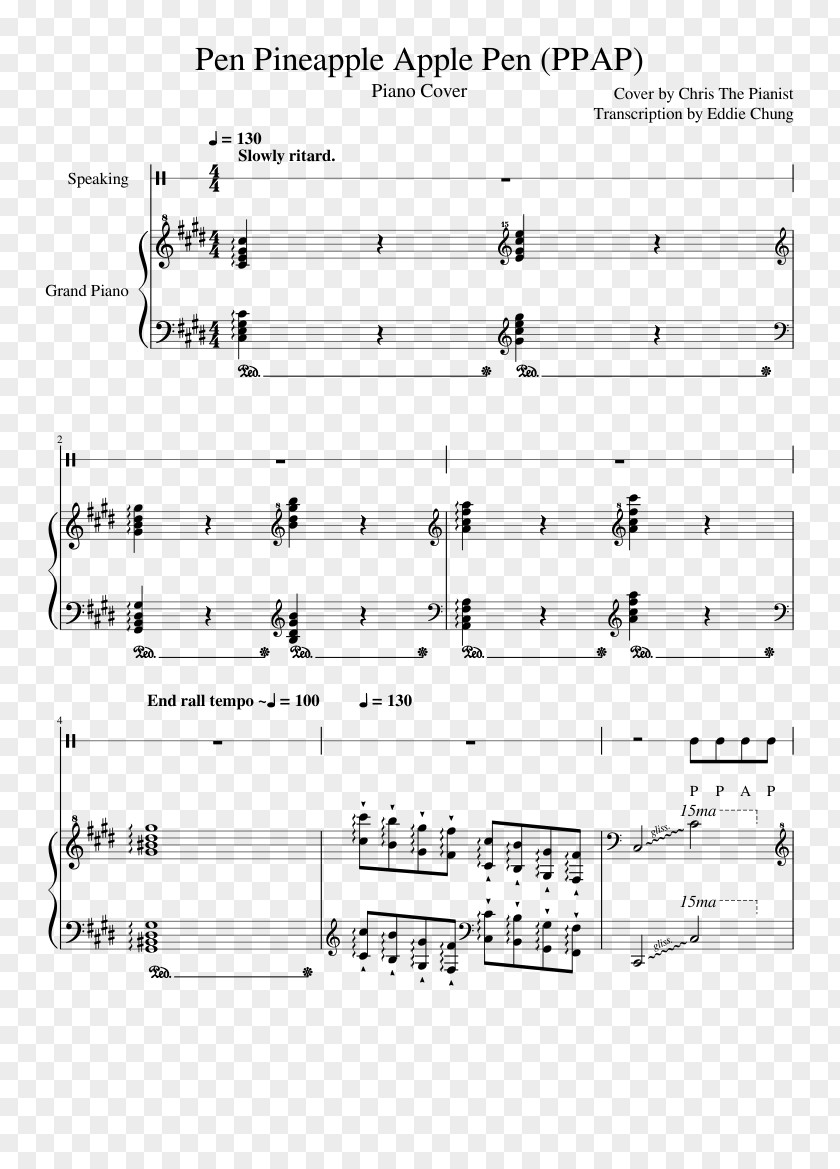 Sheet Music Piano PPAP Clef PNG Clef, apple pen clipart PNG