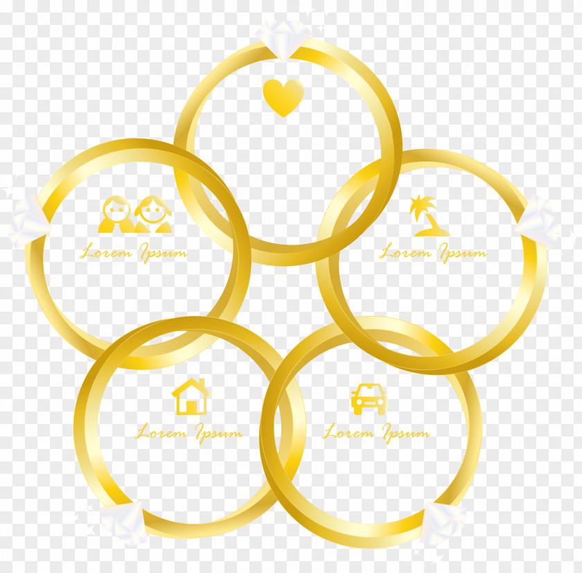 Vector Golden Ring Nike Ball Gold Clip Art PNG