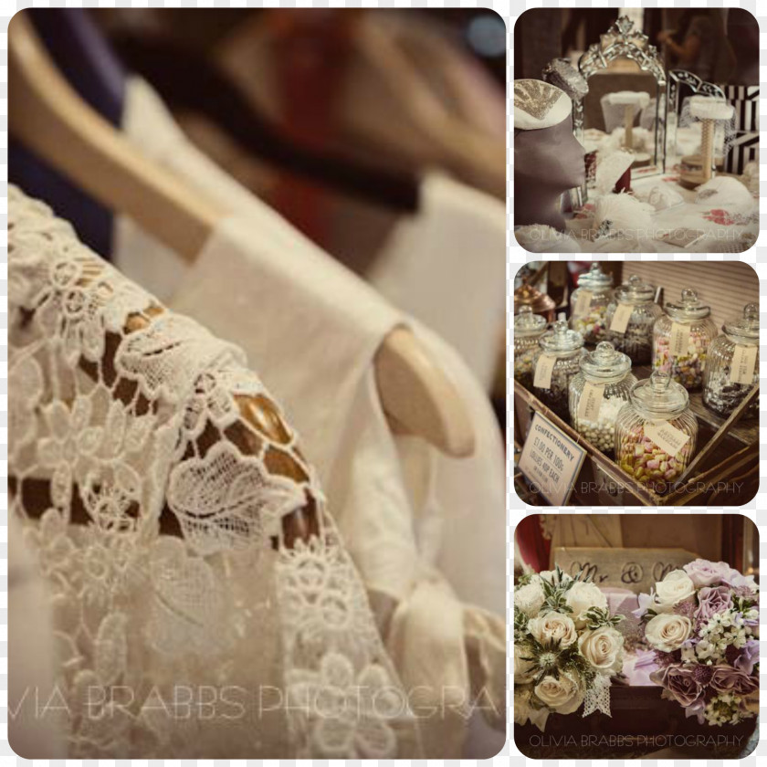 Vintage Wedding Cake Clothing Collage Textile PNG