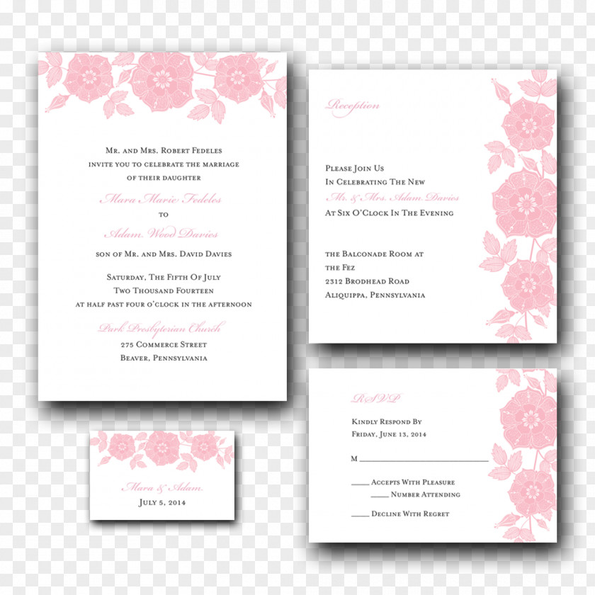 Wedding Invitation Pink M Convite Font PNG
