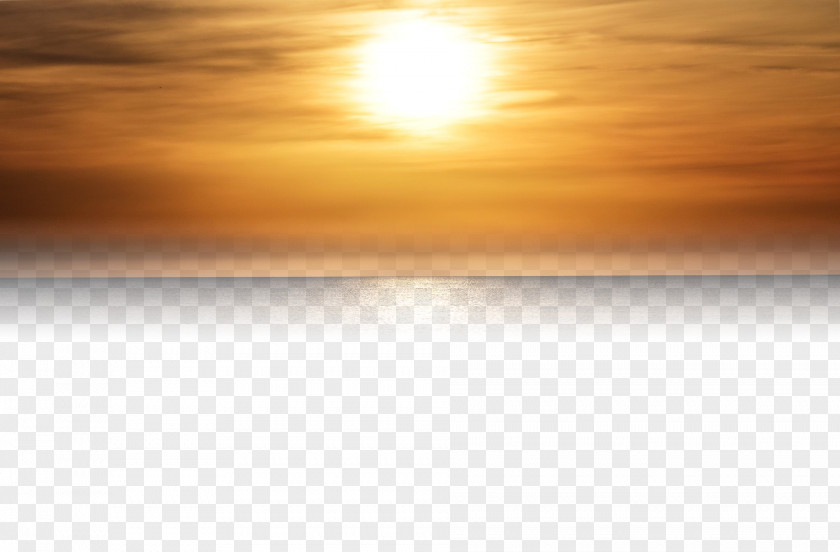 Golden Sunset Sky PNG