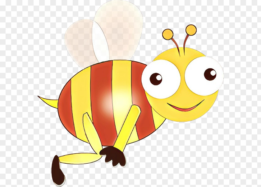 Pollinator Bee Clip Art Honeybee Cartoon Yellow Insect PNG