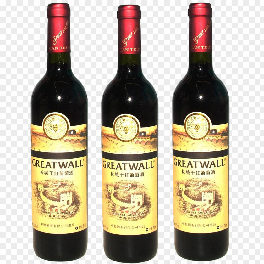 The Great Wall 3 Years Cellar Cabernet Sauvignon Wine Red Dessert Blanc PNG