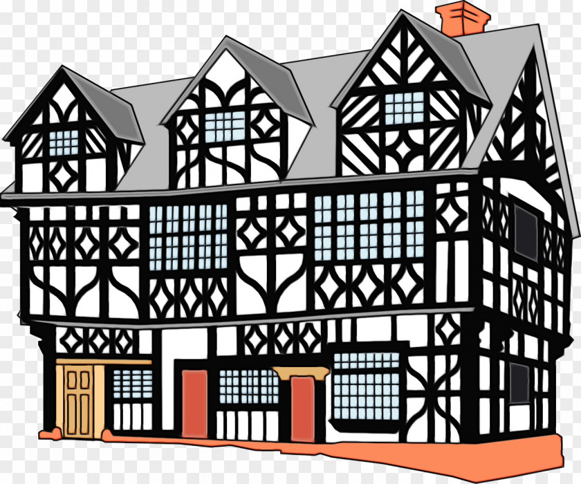 Facade Cottage Home House Clip Art Architecture Building PNG