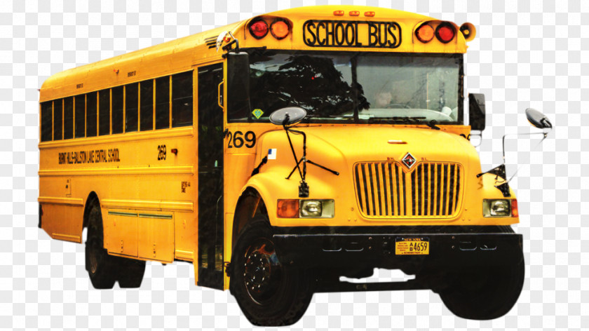 Public Transport Commercial Vehicle School Bus Cartoon PNG
