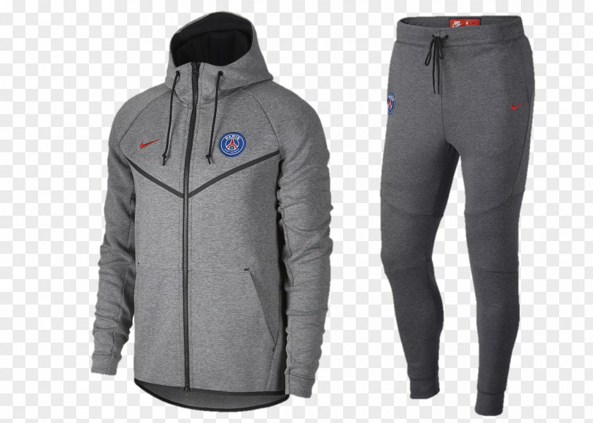 Senior 2018 Paris Saint-Germain F.C. Hoodie Tracksuit Polar Fleece Nike PNG