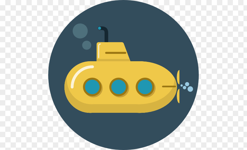 Submarine Symbol Smiley Yellow PNG