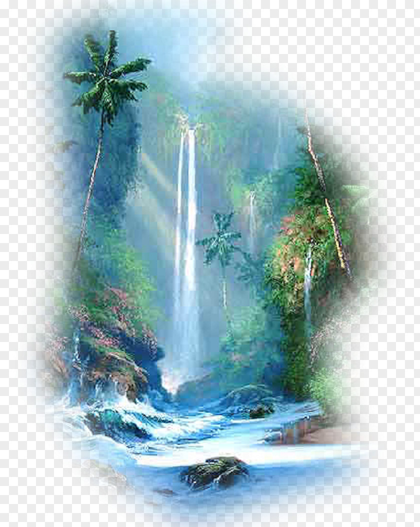 Drawing Kempty Falls Waterfall Watercolor Painting PNG
