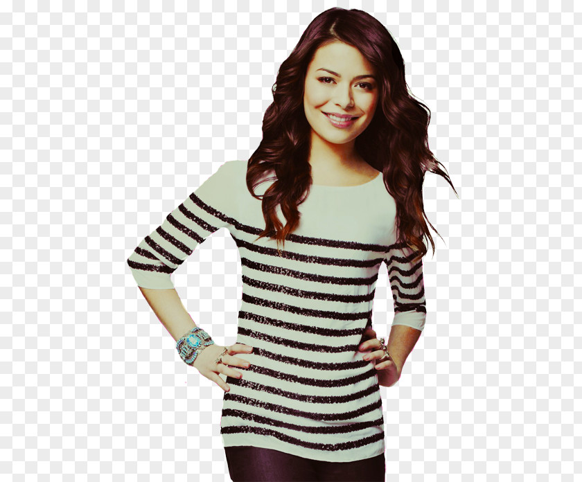 Merinda Miranda Cosgrove ICarly T-shirt Actor Shoulder PNG