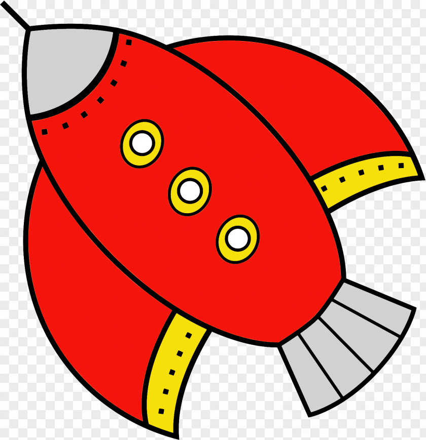 Yellow Red Cartoon Line Art PNG