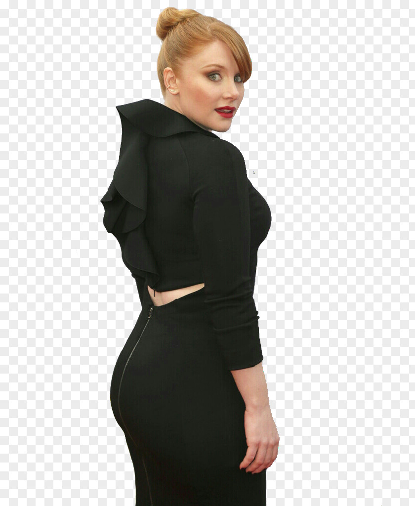 Bryce Dallas Howard Little Black Dress Sleeve Shoulder Jacket Blouse PNG