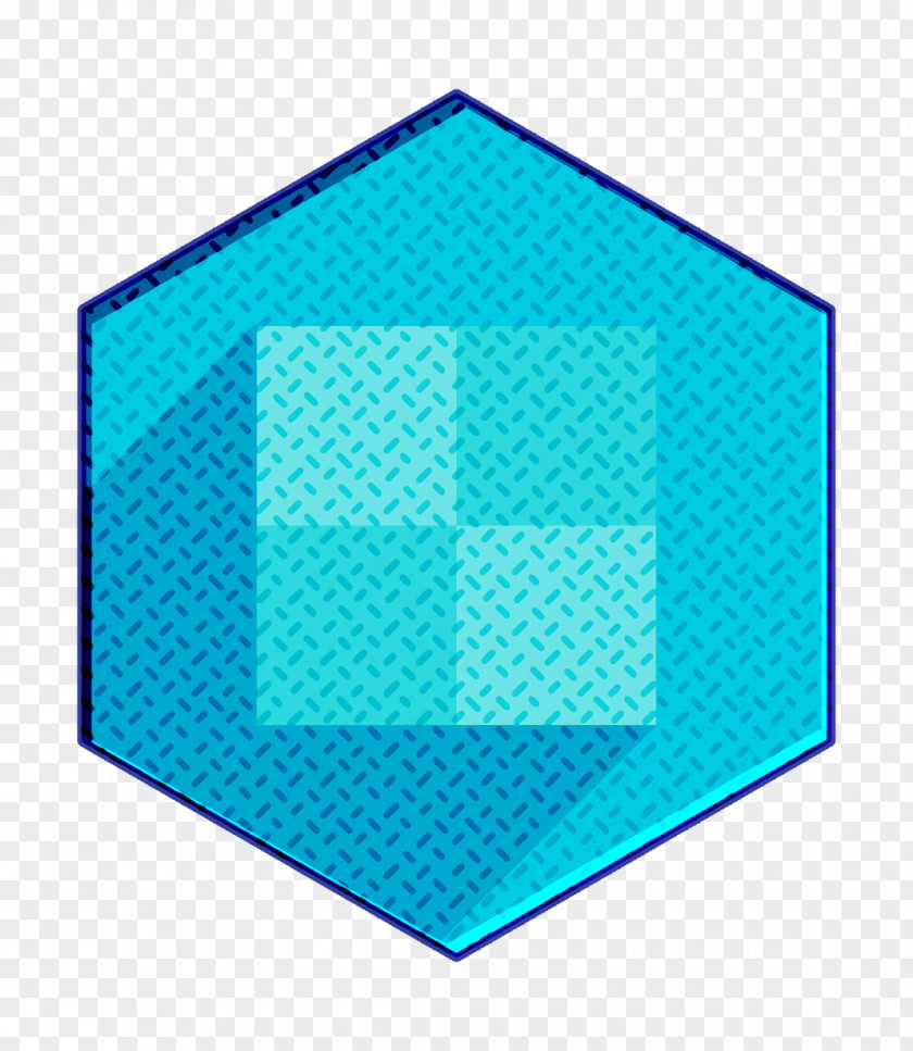 Rectangle Electric Blue Social Media Icon PNG