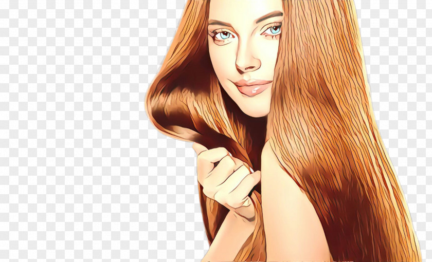 Brown Hair Layered Face Hairstyle Blond Coloring PNG
