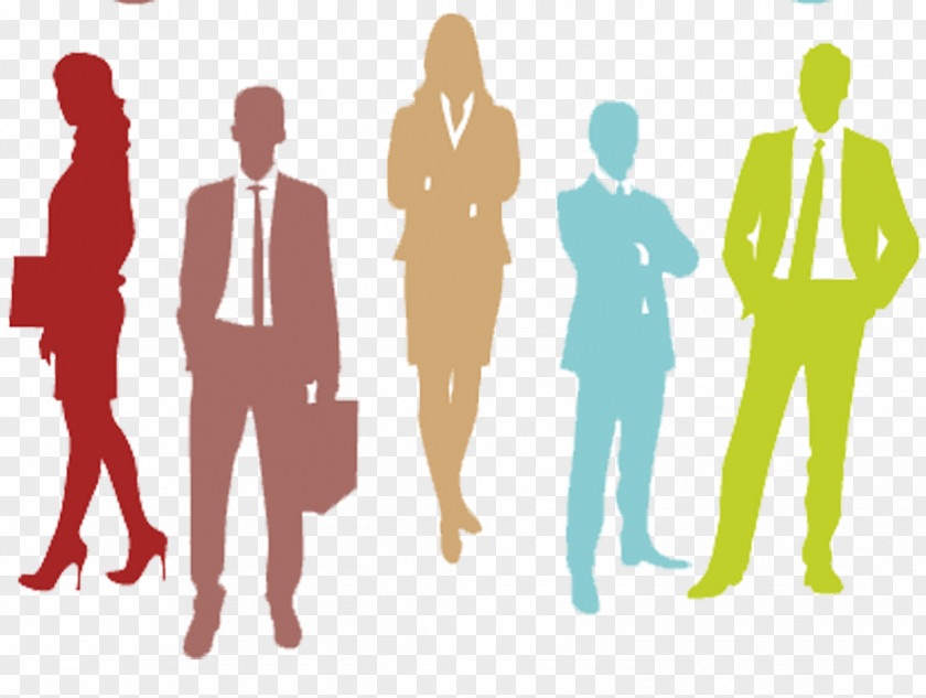 Business Color Silhouette Figures Businessperson Illustration PNG