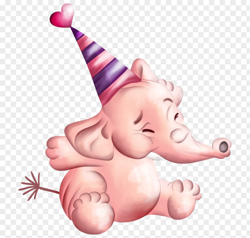 Cute Elephant Party Clip Art PNG