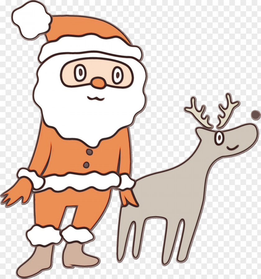 Christmas Tail Cartoon Deer Clip Art Finger Pleased PNG