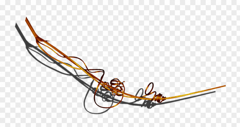 Golden Autumn Line Wire Font PNG