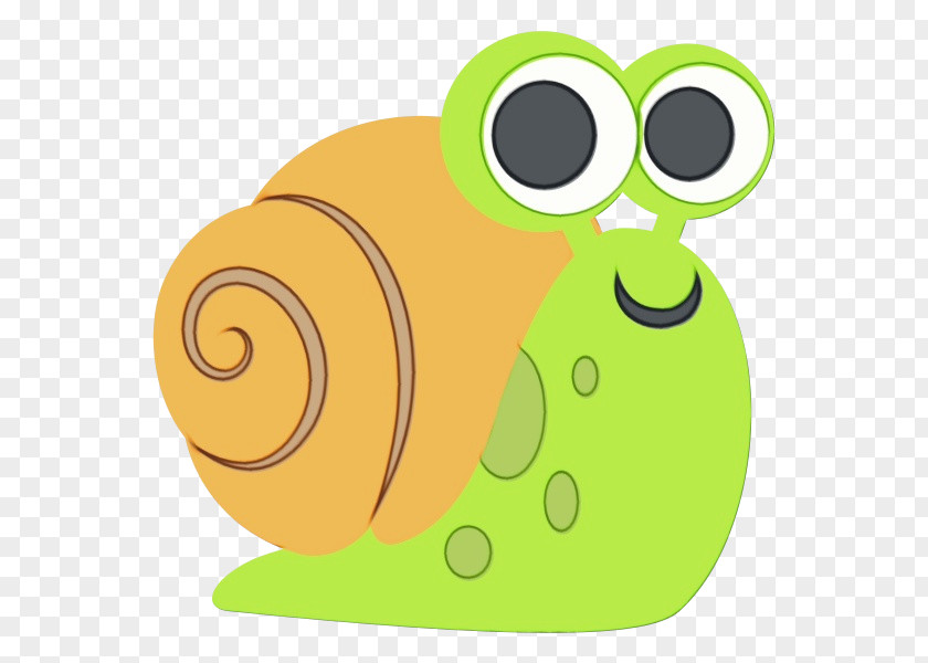 Green Cartoon Snail Snails And Slugs Yellow PNG