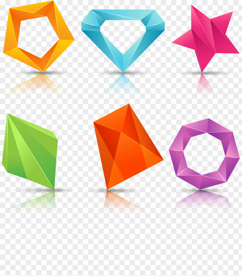 Vector Hand-painted Low Polygonal Shape Logo Polygon Download PNG