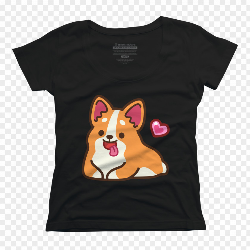 Corgi T-shirt Hoodie Scoop Neck Sleeve Top PNG