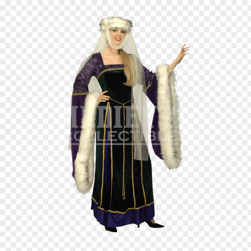 Medieval Women Middle Ages Renaissance Costume Party Clothing PNG
