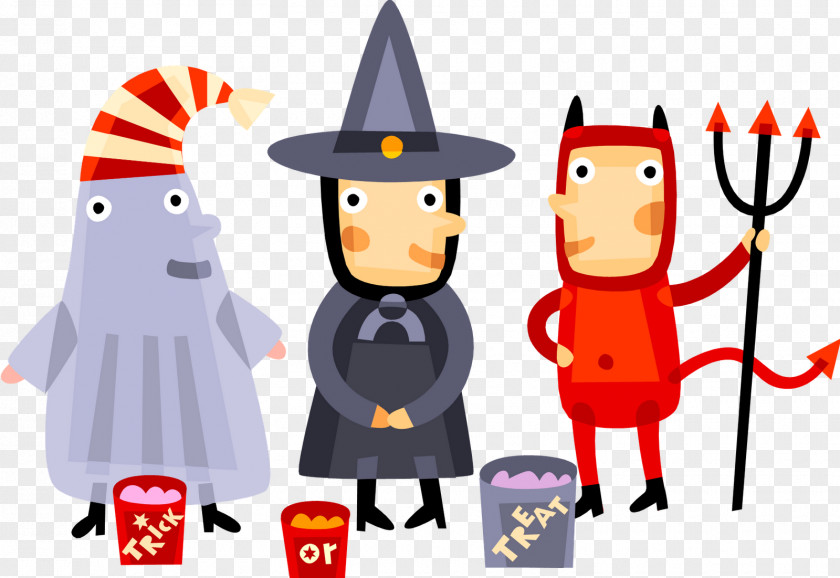 Trick Or Treat Halloween Costume Party Clip Art PNG