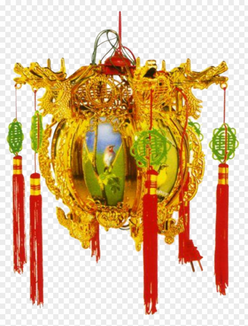 Golden Double Happiness Palace Lantern Computer File PNG