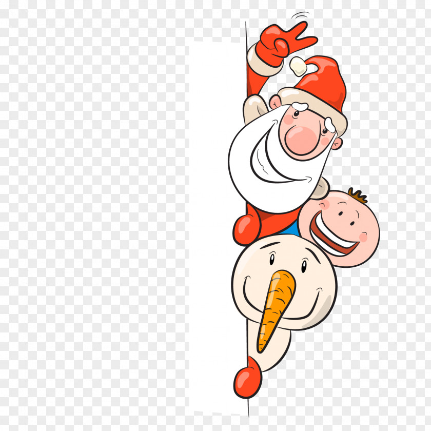 Santa Claus And Children Vector Material Christmas Euclidean Illustration PNG