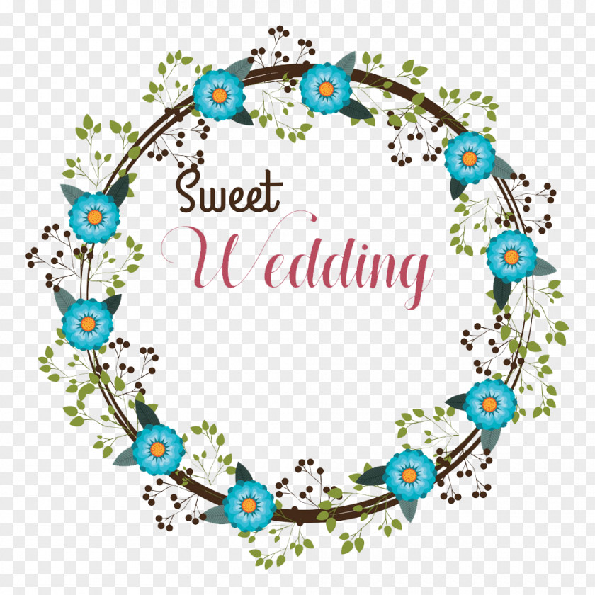 Sweet Wedding Wreath Flower PNG