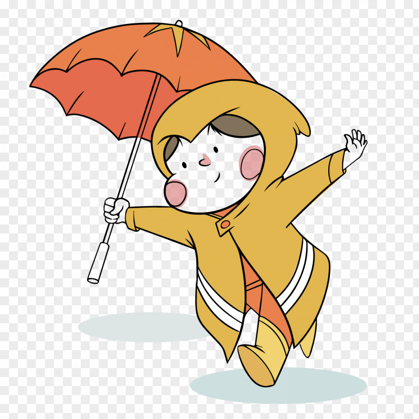 Vector Run Kids Umbrella Child Illustration PNG