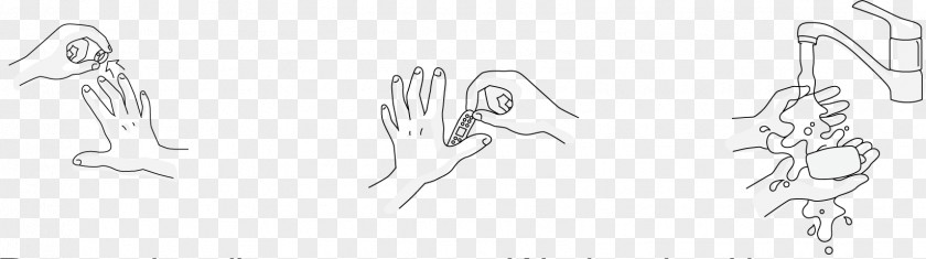 Wash Your Hands Drawing Human Line Art Sketch PNG