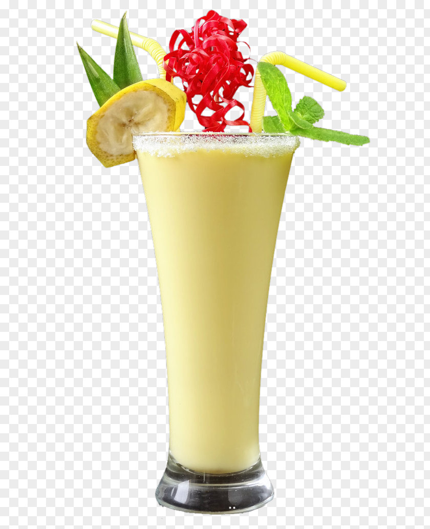 Free Banana Drink Pull Material Juice Milkshake Cocktail Garnish PNG