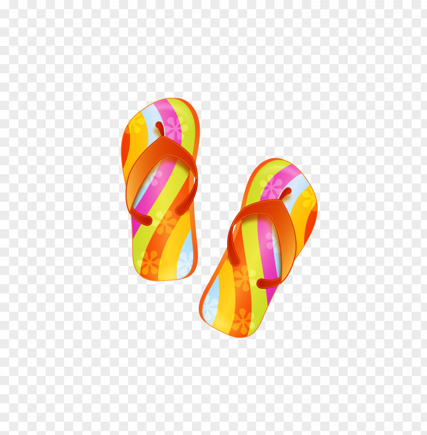 Vector Hand-drawn Cartoon Sandals Slipper Beach Sandal Flip-flops PNG