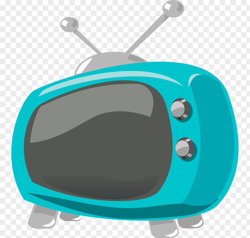 Blue Cartoon TV Television Clip Art PNG