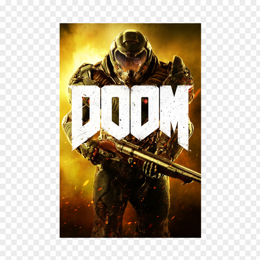 Doom Doomguy Prey Video Game Poster PNG