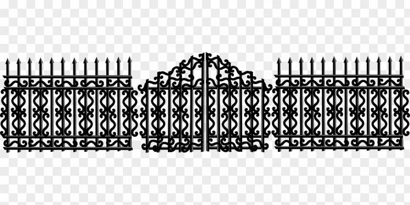 Iron Door Fence Gate Clip Art PNG