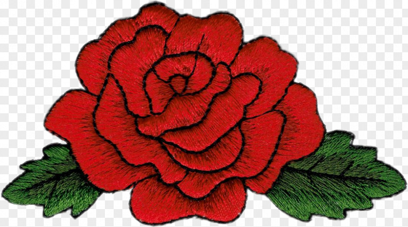 Rose Embroidered Patch Embroidery Textile Clothing PNG